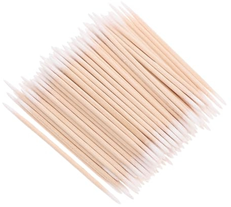 Zerodeko Doppelspitze Wattestäbchen Aus Weicher Baumwolle Präzise Kleiner Reinigungsstäbchen Mit Holzgriff Make up Und Schmuckpflege Hautfreundlich Vielseitig Einsetzbar