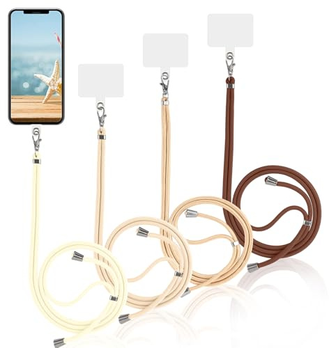 Yoedge Cordino per Cellulare Telefono Universale, Regolabile Cordino da Collo Nylon Rimovibile Catena Collana Tracolla per Cellulare Compatibile con iPhone/Samsung/Xiaomi e Maggior Parte Smartphone