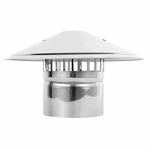 LWJSOCP Sombrerete de Chimenea de Acero Inoxidable con protección contra Aves, Impermeable, Redondo, Tapa de ventilación, Protector contra la Lluvia, Extremo de la Tapa, 150 mm