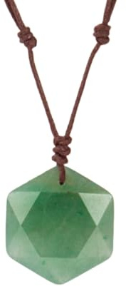 Collier Avec Pendentif Étoile De David En Pierre Naturelle Et Hexagramme Pour Femme Et Homme, Amulette En Cristal De Guérison, Collier Avec Pendentif En Pierre Précieuse Et Cordon Réglable, Bijo