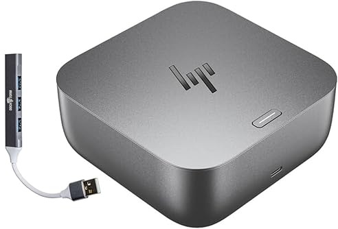 HP 180W G6 Thunderbolt 4 Ultra Dock Port Replicator Bundle w/DKZ Hub (Universal Thunderbolt/USB-C Docking Station, Single Cable for Charging, Data Transfers to Any Brand Laptop) 9X481UT#ABA | Bundle w/DKZ Hub, Single Cable for Charging, Data Transfers to Any Brand Laptop 9X481UT#ABA
