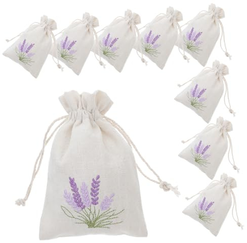 Toyvian Sacchetti Vuoti in Cotone Coulisse Per Imballaggio Profumato, Sacchetti Di Lavanda Per Guardaroba, Confezione Da 10 Pezzi 10x14 Cm, Per Viaggi e Conservazione Di Gioielli