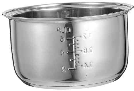 Toyvian Pentola Interna Rivestimento Antiaderente da 3l in Acciaio Inossidabile per Cuociriso Facile da Pulire Adatta per Cucina e Uso Domestico