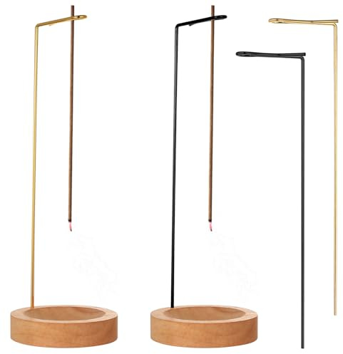 2 Pcs Porta Incienso Madera Invertido, Soporte para Varillas de Incienso de Madera, Porta Inciensos per Bastoncino, hogar, cenicero, salón de té, Yoga, SPA, Accesorios de meditación