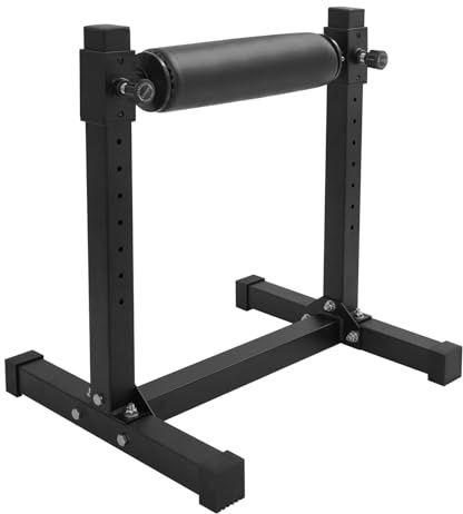 Langhantelständer 9 Stufen Höhe Einstellbar Squat Rack Multifunktionales Kniebeugenständer Einbein-Kniebeugenroller max. Belastung 200 kg, für Heim-Fitnessstudios, Outdoor-Aktivitäten usw