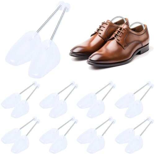 JOTOL 9 Pares De Hormas Para Zapatos Hombre,Ensanchador De Zapatos,Hormas De Plástico,Horma Zapatos Eu La Talla 38-45,Justable Longitud,Transparente
