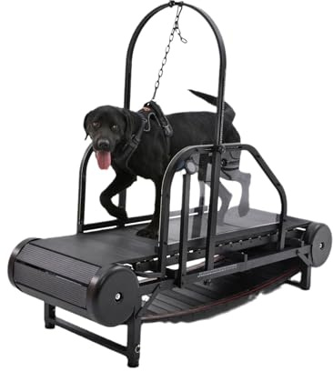 Dog Slatmill for Fitness, Non-Electric Running Machine with Adjustable Ramp & Pedometer for Large and Medium Dogs, Ideal for Canine Exercise