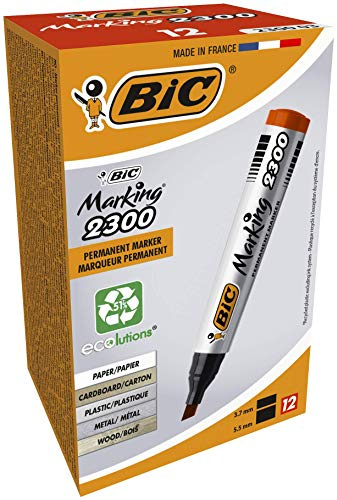 BIC Marking 2300 - Marcador (Rojo), 12 unidades