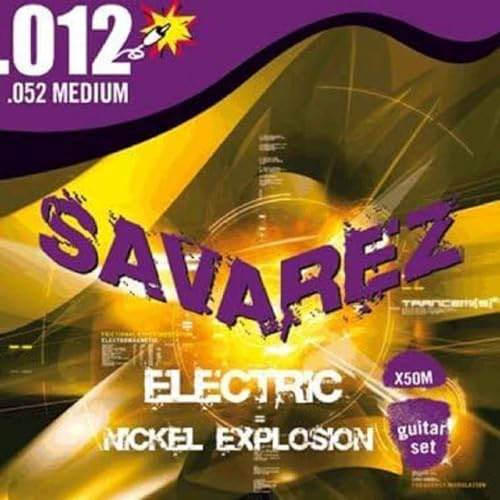 Savarez E-Gitarre-Saiten Nickel Explosion Roundcore Satz Medium wound G .012-.052 X50M