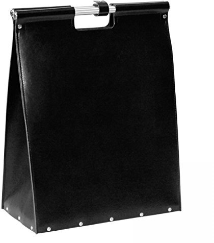 Schindler + Hofmann 21.00.250.2 Holzkorb, Leder Schwarz, Tasche schlank