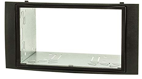 tomzz Audio 2457-039 Doppel DIN Radioblende Set kompatibel mit VW Touareg 7L VW Multivan T5 schwarz mit Einbaukit