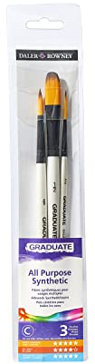 Daler Rowney 212530009 Aquarell- und Gouache-Pinsel-Set, Kunsthaar