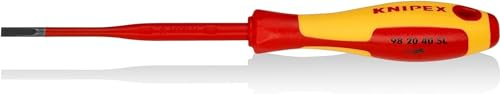 KNIPEX 98 20 40 SL Screwdriver (Slim) for slotted screws 202 mm Multicoloured