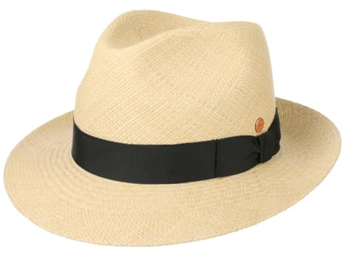 Mayser Albenga Panama Bogarthut Panamahut Strohhut Sommerhut Sonnenhut Herren - Made in The EU mit Ripsband, Ripsband Frühling-Sommer