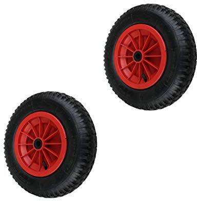 2 Stück 4.80/4.00-8, 400mm Schubkarrenräder Schubkarre Rad Wagen Räder Reifen