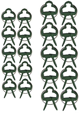 80 Stück Pflanzenclips Stabile Clips Pflanzenklammern Pflanzenhalter für Pflanzen Sicherung Unterstützt Einzupflanzen Rosenbögen Rankhilfen (40 große + 40 kleine)