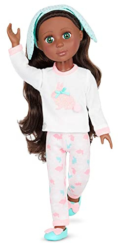 Glitter Girls - Eniko - 36 cm Schlummerparty-Puppe - Braune Haare & Grüne Augen - Poseable Arme & Beine - 3 Jahre +