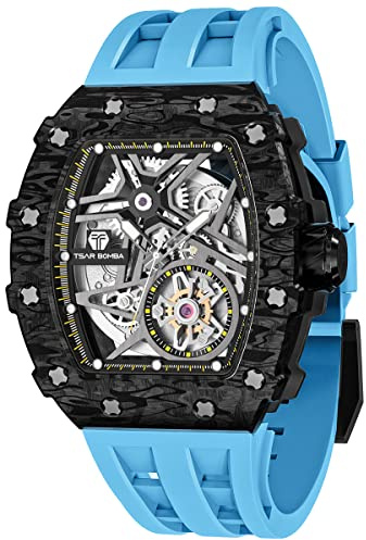TSAR BOMBA Automatik Uhr Herren Luxus Herren Uhren Armbanduhr für Männer wasserdichte Mode Quadrat Uhren Geschenk für den Menschen