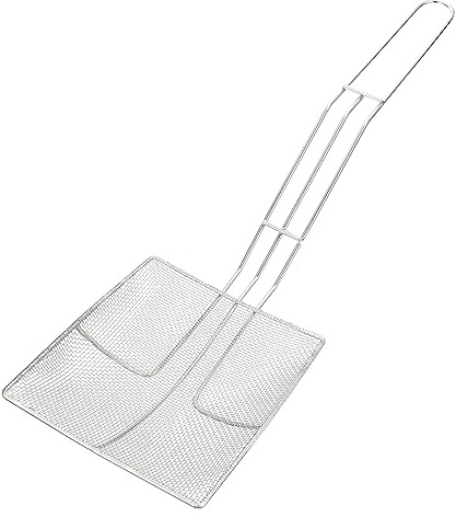 Kichvoe 15CM Fine Mesh Strainer with Handle Stainless Steel Fryer Skimmer Colander Sieve Sifters Skimmer Spoon for Cooking and Frying