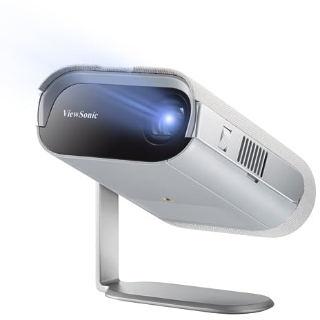 ViewSonic M1 Pro 720p HD Smart LED Portable Projector for Home Entertainment with WiFi, Bluetooth, & Harman Kardon Audio