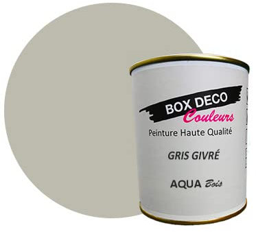 BOX DECO COLORES Pintura mueble madera interior a base de acrílico aspecto mate Aqua Madera - 750 ml, gris esmerilado