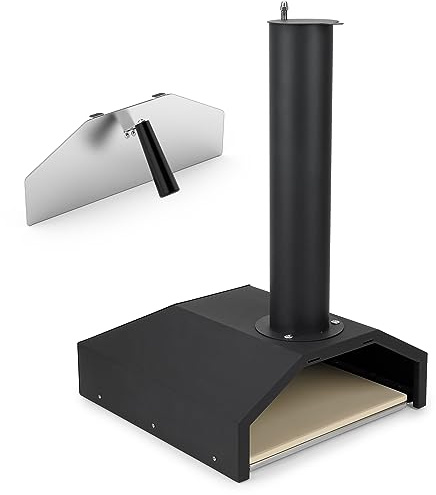 Stanbroil Pizzaofenaufsatz für Holzofen, 35,6 cm | Haustür und Schornstein-Design, 30,5 cm Pizzastein, passend für kompatible Holz- und Gasherde, Outdoor-Pizza-Kochset