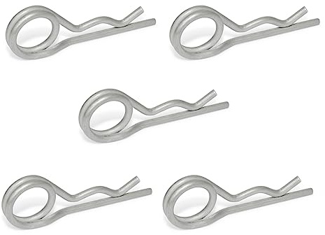 Ganter Normelemente | Federstecker | Edelstahl | GN 1024-NI-3-D | 5 Stück | doppelte Windung | Durchmesser 3mm
