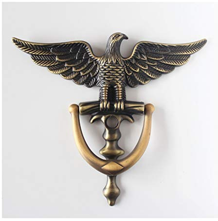 Türringgriff aus Messing Zink-Legierung antike Art Eagle Kopf Türklopfer Türklopfer Wohnkultur Ring Möbelgriff Hardware