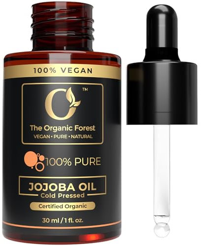 Plant Based Jojoba Oil – Pure & Organic Cold Pressed Unrefined Body Oil for Skin, Hair, Face & Nails – For Gua Sha, Anti-Aging, Deep Moisturizing & Scalp Nourishment