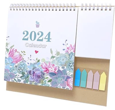 Tischkalender kleiner monatlicher Tischkalender Januar bis Dezember 2024 stehender Klappkalender Monatsplaner Familienkalender für Zuhause Büro Schule