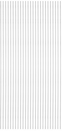 QUARKZMAN 25 piezas de Brochetas de Metal 34cm x 1.3mm Palitos Redondos de Acero Inoxidable Reutilizables para Barbacoa al Aire Libre Parrilla de Barbacoa para Carne Camarones