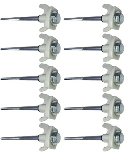 Zeltheringe zum Einschrauben, 20 x 0,8 cm, Stahl, bohrbare Zeltheringe, Bodenanker, Schraubpfähle, verschleißfeste Zeltspikes, Bodenanker für Zelte, Markisen