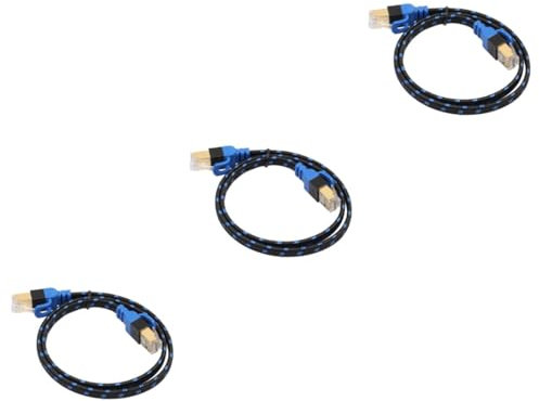 Uonlytech 3 Pezzi1 cavo di rete telefono ip router cavo ethernet Cavi di comunicazione ethernet a banda piatta modem cavi piatti a nastro cavo patch di rete cavi di rete intrecciati cavo LAN