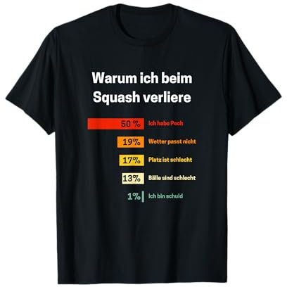 Warum ich beim Squash verliere Squash Spruch T-Shirt