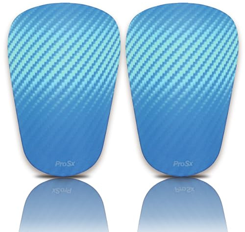 ProSx - Ultraleichte Schienbeinschoner für Fußball I Carbonoptik I Mini Schienbeinschoner & Fußballsocken Set I rutschfest I Schutz & Komfort Kinder & Erwachsene I