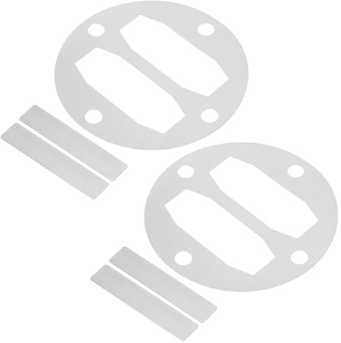 PRAOFRT 2 juegos Kit de juntas de culata recambio válvula de láminas recambios para compresor de aire Kit de juntas de goma neumática central para compresor de aire