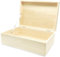 Xpieoyrm Scatola Portaoggetti In Legno, 30x20x10 cm Scatola in Legno con Coperchio e Chiusura in Metallo, Non Trattata Naturale Scatole Di Legno, per il fai da te e la pittura, per Frutta,Vino o Libri
