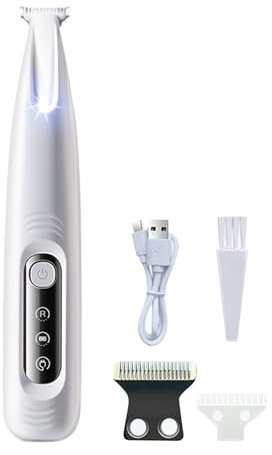 ZHENNB Tondeuse LED pour chiens et chats - Prise en main facile - Faible bruit - Rasoir de toilettage avec tête large