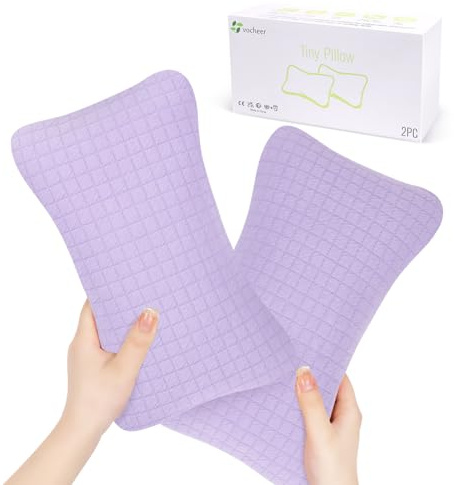 vocheer Almohada de viaje mini de 11x7 pulgadas, almohadas pequeñas para dormir, almohadas diminutas para cuello, muñeca, lumbar y rodilla, almohada para mascotas, algodón, funda extraíble, lavable a