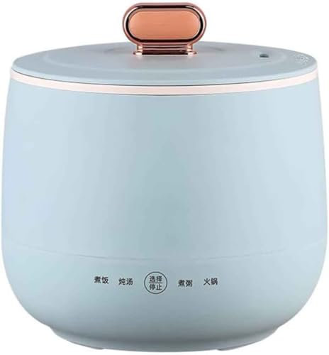 WCQSYY Cuociriso Piccolo, Mini Cuociriso Elettrico da 1,8 L con Pentola Antiaderente per 1-2 Persone, 4 Funzioni Multicooker per Preparare Riso, Zuppa, Porridge, Torta,Blu