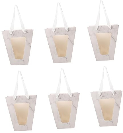 Ipetboom Elegante Papiertragetaschen Mit Fenster 12er-set Für Süßigkeiten Snacks Partyzubehör Ideal Für Ihre Freundin