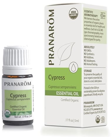 Pranarom - Cypress Essential Oil 5ml - Wellness Enthusiasts - Diffusing for Relaxation Therapy - Certified Organic Purity - 100% Pure, Certified Organic, Non-GMO