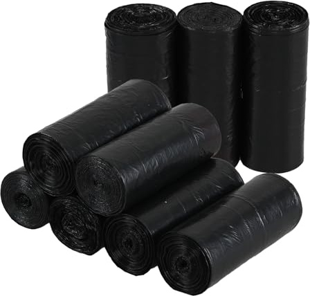 Hespama 50 Liter Müllbeutel schwarz Küche Müllbeutel 225 Beutel