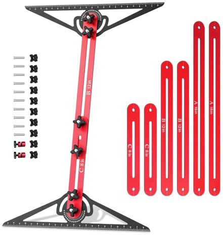 Calibro Per Scale, Strumento Di Misurazione Del Profilo Delle Scale In Alluminio Con Goniometro E Display Della Scala Per Scale Da 10,5 A 60,5 Pollici Di Lunghezza Regolabile