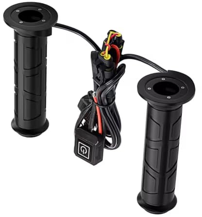 Uxsjakjsd 12-V-Elektroheizheizte Häppchen-Lenker 12-V Motocross Heißhandmotorrad-Zubehör für ATV Intelligente Dreigangheizung Handgriffe für 22-Mm-Lenkerdurchmesser