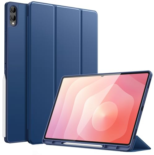 JETech Funda para Samsung Galaxy Tab S11 Ultra, Marino | Protección TPU Suave, Soporte S Pen, Soporte Tríptico, Activación/Reposo Automático, Carcasa Ligero Antigolpes