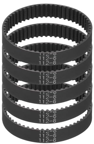 QUARKZMAN 112mm GT-2 Zahnriemen 5Stk 6mm Breite 2mm Teilung 3D Druck GT-2 Zahnriemen Geschlossener Ring Gummi Schwarz