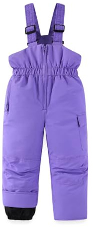 hehiy Schneehose Kinder Skihose Jungen Mädchen Wasserdicht Snowboardhose mit Reflektierenden Elementen Zip Ski Latzhose mit Taschen Atmungsaktive Wanderhose Thermohose Schneeanzug 164