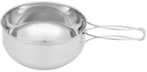 MUSISALY Pentole Pieghevoli in Inox 500Ml per Campeggio e Picnic Set per 1-2 Persone Leggere e Compatte