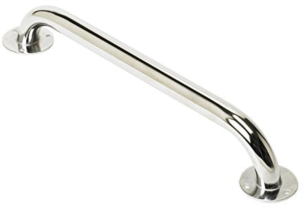 Homecraft Ringwood Grab Rail, Steel Safety Support Rail, Home Assist Handle for Bathtub, Shower, and Steps, Indoor/Outdoor Use, Easy Grip, Chrome Finish, 457 mm (Eligible for VAT relief in the UK)